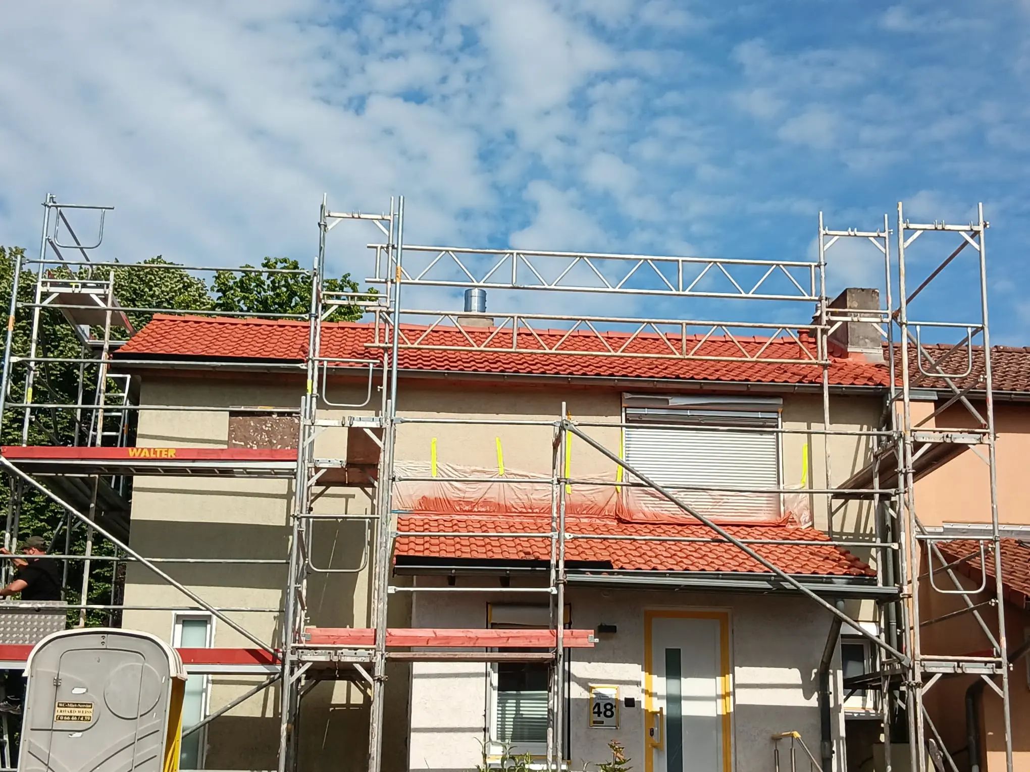 Dach vorher/nachher Reinigung