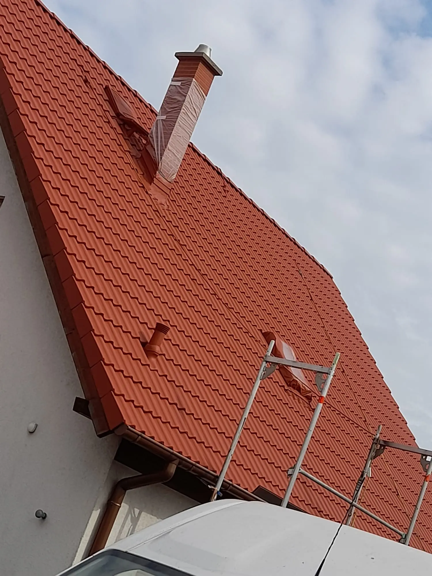 Dach vorher/nachher Reinigung